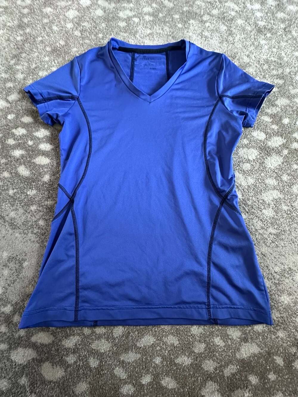 Peter Millar Wicking V-Neck Athletic T-Shirt women’s Size S Blue UPF 50+